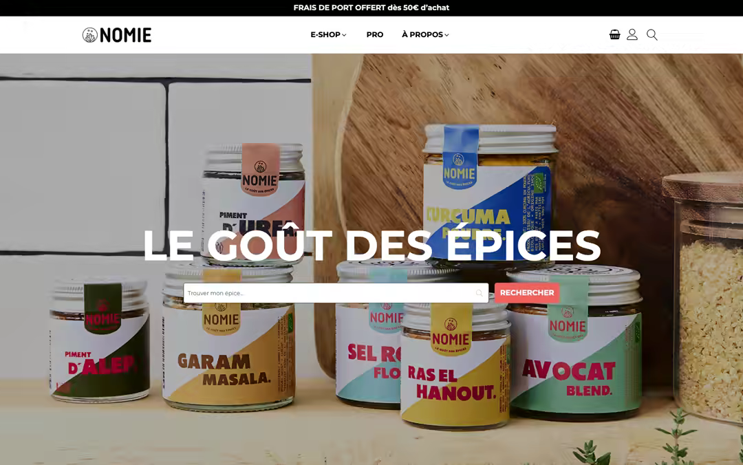 Aperçu du site nomie-epices.fr